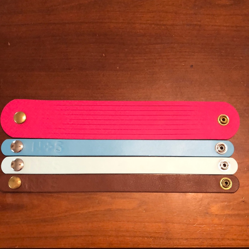 EUC Nickel and Suede Cuff LOT